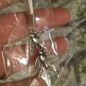 White leather love bird fashion bracelet